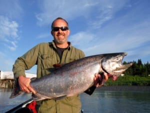 salmon fishing in alaska, kenai river fishing
